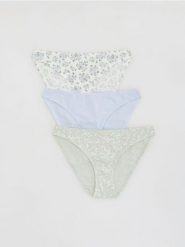 Wzorzyste majtki figi 3 pack - wielobarwny. Figi damskie Reserved, l, bez wzorów, z bawełny. Za 39.99 zł.