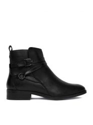 Beverly Hills Polo Club Botki CEO-WI34-LOUIS-01 Czarny. Czarne botki damskie Beverly Hills Polo Club, ze skóry, bez obcasa, na płaskiej podeszwie, bez zapięcia. Za 429.99 zł.