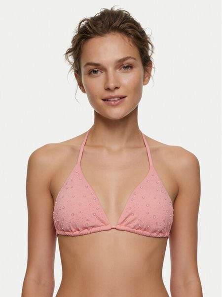 Guess Góra od bikini E6GJ34 MC040 Różowy. Czerwone bikini damskie Guess, s, z aplikacjami. Za 173.99 zł.