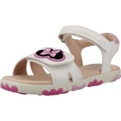 Sandały GEOX J SANDAL HAITI GIRL Biały. Białe sandały damskie Geox, bez wzorów, z syntetyku, bez obcasa, bez zapięcia. Za 229.99 zł.