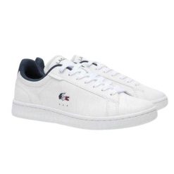Skórzane Buty Męskie Carnaby Set. Białe trekkingi męskie Lacoste, trekkingowe. Za 419.00 zł.