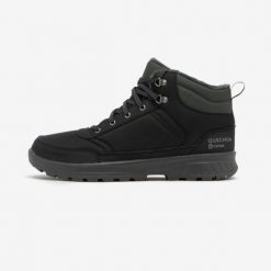 Buty turystyczne męskie Quechua NH100 Mid. Czarne trekkingi męskie QUECHUA, na zimę, przed kolano, trekkingowe. Za 149.99 zł.