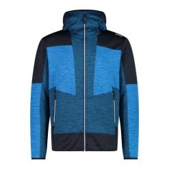 Polarowa bluza z kapturem CMP. Niebieskie kurtki sportowe męskie CMP, na zimę, m, bez wzorów, z polaru, narciarskie. Za 403.50 zł.