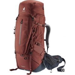 Plecak trekkingowy Deuter Aircontact X 60+15 SL damski - redwood/ink. Czerwone plecaki damskie Deuter, bez wzorów, z materiału. Za 1,471.45 zł.