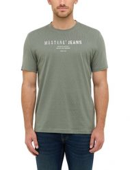 Męski T-Shirt Mustang Style Austin Agave Green 1016867 6473. Zielone t-shirty męskie Mustang, m, bez wzorów, bez kołnierzyka. Za 79.99 zł.
