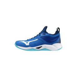 Buty halowe Mizuno Wave Dimension. Białe buty sportowe męskie Mizuno, z syntetyku, bez zapięcia, do piłki ręcznej, mizuno wave. Za 410.75 zł.