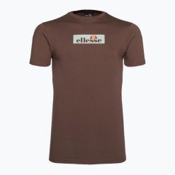 Koszulka męska Ellesse Terraforma. Brązowe koszulki sportowe męskie Ellesse, m, bez wzorów, z bawełny, bez kołnierzyka, bez ramiączek. Za 84.62 zł.