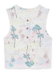 Guess Top J6GI02 KF794 Kolorowy Slim Fit. T-shirty i topy dla dziewczynek Guess, z aplikacjami, z bawełny, bez ramiączek. Za 124.99 zł.