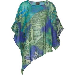 Tunika bluzkowa bonprix niebiesko-ciemnozielony z nadrukiem. Niebieskie tuniki damskie bonprix, z nadrukiem. Za 54.99 zł.