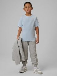 4F Spodnie dresowe joggery chłopięce - szare 140 (9-10 lat). Szare spodnie sportowe dla chłopców 4f, bez wzorów, z dresówki, sportowe. Za 79.99 zł.