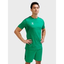 Koszulka Hummel Authentic. Zielone koszulki sportowe męskie Hummel, bez wzorów, bez kołnierzyka, bez ramiączek, do piłki nożnej. Za 161.00 zł.