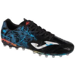 Buty piłkarskie korki męskie SUPER COPA treningowe do piłki nożnej FG. Czarne buty sportowe męskie Joma, bez zapięcia, do piłki nożnej. Za 199.99 zł.