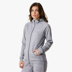 Bluza treningowa damska Swedemount Training Logo Zip Hood II szybkoschnąca. Niebieskie bluzy damskie SWEDEMOUNT, bez wzorów, bez kaptura, do biegania. Za 224.99 zł.