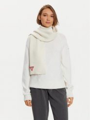 Guess Szalik AW5235 VIS03 Biały. Białe czapki i kapelusze damskie Guess, z aplikacjami, z materiału. Za 269.99 zł.