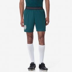Szorty AS Monaco Kombat Ryder Pro 2024/25. Zielone krótkie spodenki sportowe męskie Kappa, bez wzorów, do piłki nożnej. W wyprzedaży za 188.65 zł.
