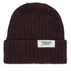Czapka Tommy Hilfiger. Brązowe czapki i kapelusze damskie Tommy Hilfiger, na zimę, bez wzorów. Za 189.99 zł.