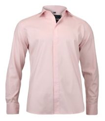 Stylowa Koszula Męska - 100% BAWEŁNA - Slim Fit, Kryta Plisa, Różowa. Czerwone koszule męskie Chiao, m, bez wzorów, z bawełny, biznesowe, bez kołnierzyka, bez ramiączek. Za 169.00 zł.