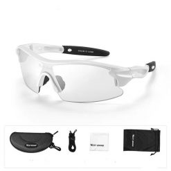 Akcesoria sportowe i dla sportowców/okulary/okulary przeciwsłoneczne. Białe okulary przeciwsłoneczne dla dzieci WEST BIKING. Za 123.92 zł.
