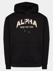 Alpha Industries Bluza College 146331 Czarny Regular Fit. Czarne bluzy męskie Alpha Industries, m, bez wzorów, z bawełny, bez kaptura. Za 329.99 zł.