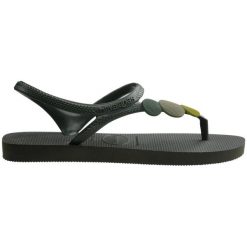 Sandały dla dziewcząt Havaianas Flash Urban Plus. Zielone sandały dziewczęce Havaianas, bez zapięcia. Za 94.99 zł.