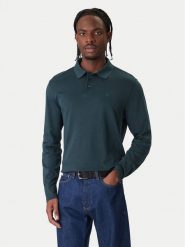 Calvin Klein Polo LV040EM909 Zielony Regular Fit. Zielone koszulki polo męskie Calvin Klein, m, bez wzorów, z bawełny, bez ramiączek. Za 369.99 zł.