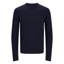 Sweter Jack & Jones Clambswool nocne niebo. Niebieskie swetry przez głowę męskie Jack&Jones, bez wzorów, bez kołnierzyka. Za 296.06 zł.