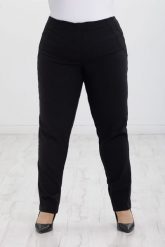 Czarne spodnie Nilda z prostą nogawką wysoki stan PLUS SIZE XXL. Czarne spodnie materiałowe damskie Nasi partnerzy, plus size, bez wzorów, z elastanu, z podwyższonym stanem. Za 159.90 zł.