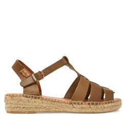 Espadryle Toni Pons. Brązowe sandały damskie Toni Pons, bez wzorów, bez obcasa, bez zapięcia. Za 229.99 zł.