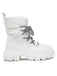 Jenny Fairy Trzewiki HY211257 Biały. Białe botki damskie Jenny Fairy, z materiału, bez obcasa, na płaskiej podeszwie, bez zapięcia. Za 179.99 zł.