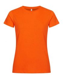 Clique New Classic-T Women - Klasyczny T-shirt z ringspun cotton – visibility. Brązowe t-shirty damskie CLIQUE, l, bez wzorów, z bawełny, klasyczne, bez kołnierzyka. Za 104.39 zł.