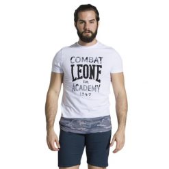 Męska koszulka Leone 1947 Apparel. Brązowe buty sportowe męskie LEONE 1947 APPAREL, z tkaniny, bez zapięcia, na fitness i siłownię. Za 63.11 zł.