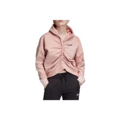 Adidas Ruched Hoodie, damska bluza. Czerwone bluzy damskie Adidas, na zimę, xs, bez wzorów, z bawełny, bez kołnierzyka, bez ramiączek, bez kaptura. Za 227.65 zł.