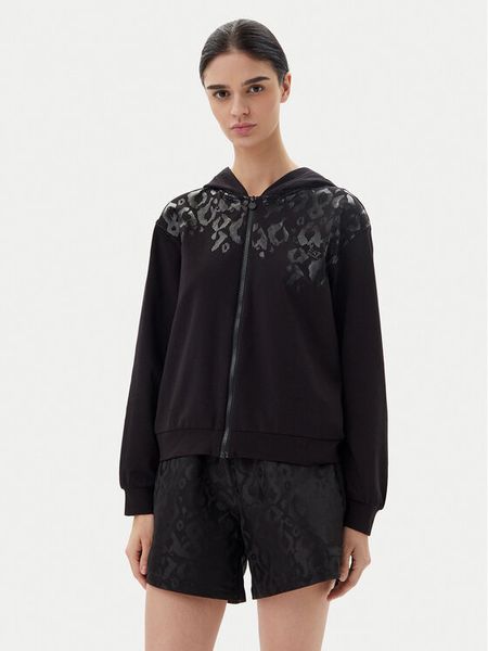 EA7 Emporio Armani Bluza 7W000479 AF13135 UC001 Czarny Regular Fit. Czarne bluzy damskie EA7 Emporio Armani, l, bez wzorów, z bawełny, bez kaptura. Za 299.99 zł.