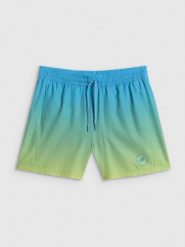 4F Spodenki plażowe boardshorty męskie - niebieskie L. Niebieskie szorty męskie 4f, l, bez wzorów, z materiału. Za 99.99 zł.