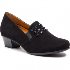 Półbuty CAPRICE - 9-24300-21 Black Suede 004. Czarne półbuty damskie Caprice, ze skóry. W wyprzedaży za 169.00 zł.