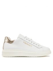 TWINSET Sneakersy 251GCJ010 Biały. Białe buty sportowe dziewczęce Twinset, bez wzorów, ze skóry, bez zapięcia. Za 399.99 zł.