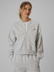 4F Bluza dresowa loose bez kaptura damska - szara L. Szare bluzy damskie 4f, l, bez wzorów, z bawełny, bez kaptura. Za 189.99 zł.