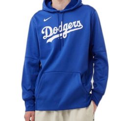 Bluza z kapturem Nike Los Angeles Dodgers. Białe bluzy męskie Nike, bez wzorów, z kapturem. Za 336.99 zł.