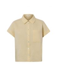 Opus Lniana bluzka - Felisa Kobiety len (100%) beżowy, 36. Brązowe bluzki damskie Opus, bez wzorów, ze lnu, eleganckie, bez kołnierzyka, bez ramiączek. Za 229.95 zł.