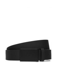 BOSS Pasek Tion-Gum 50537068 Czarny. Czarne paski damskie Boss, bez wzorów, ze skóry. Za 399.99 zł.