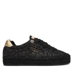 Espadryle REPLAY. Czarne espadryle damskie Replay, bez wzorów, bez obcasa, bez zapięcia. Za 399.99 zł.