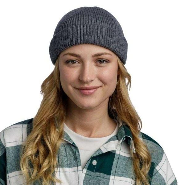 Czapka Damska Ervin Merino. Szare czapki i kapelusze damskie Buff, bez wzorów, z materiału. Za 266.99 zł.