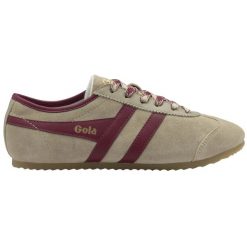 Damskie zamszowe buty sportowe Gola Cleora. Brązowe obuwie sportowe damskie Gola, bez wzorów, z zamszu. Za 468.50 zł.