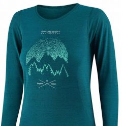 LS1415W Koszulka damska z długim rękawem OUTDOOR WOOL PRO zielony L - GÓRY 13. Zielone t-shirty damskie Brubeck, l, bez wzorów, bez kołnierzyka. Za 346.74 zł.