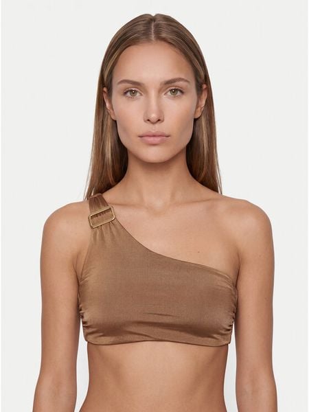 Max Mara Beachwear Góra od bikini Alisia 2616821059 Brązowy jasny. Brązowe bikini damskie Max Mara Beachwear, bez wzorów. Za 609.99 zł.