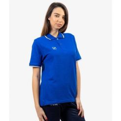 Koszulka polo Givova Royal Blue-biało-niebieski. Białe koszulki sportowe damskie Givova, m, bez wzorów, z bawełny, bez kołnierzyka, bez ramiączek. Za 101.61 zł.