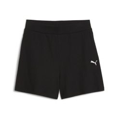 Damskie prążkowane szorty ESS ELEVATED 5" z wysokim stanem PUMA Black. Czarne szorty damskie Puma, s, bez wzorów, prążkowane, z podwyższonym stanem. Za 97.99 zł.