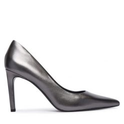 Szpilki Calvin Klein. Szare szpilki damskie Calvin Klein, bez wzorów, bez obcasa, bez zapięcia. Za 649.99 zł.