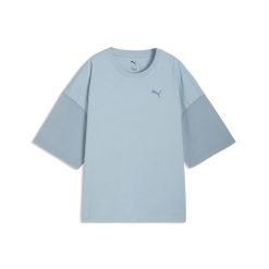 Damska koszulka oversize HER PUMA. Białe koszulki sportowe damskie Puma, bez wzorów, bez kołnierzyka, bez ramiączek, na fitness i siłownię. Za 149.00 zł.