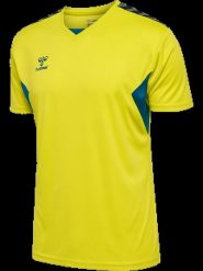 Hummel Koszulka S/S hmlAUTHENTIC PL JERSEY S/S – 100% poliester. Niebieskie koszulki sportowe męskie Hummel, m, bez wzorów, z jersey, bez kołnierzyka, bez ramiączek. Za 125.40 zł.